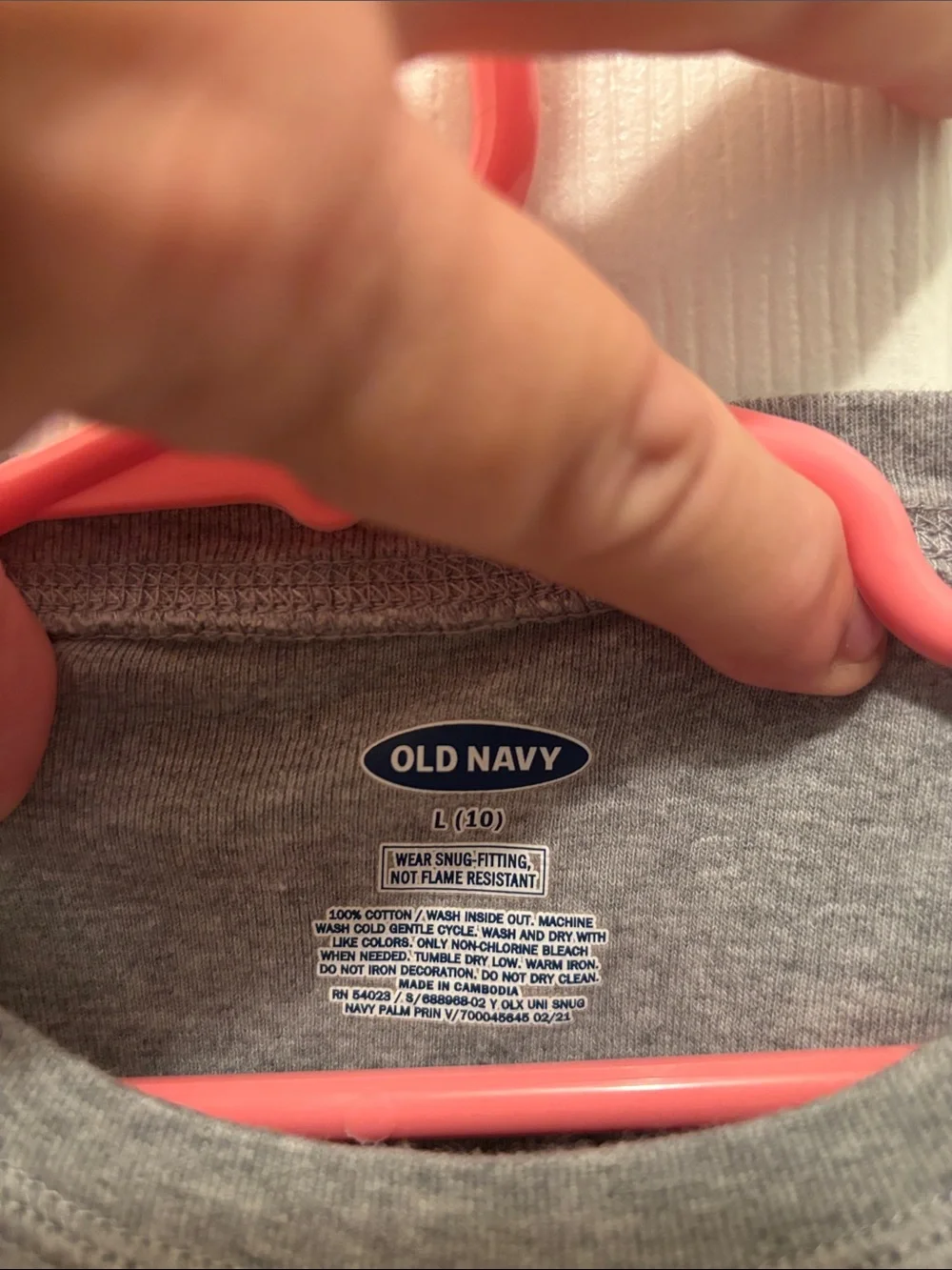 Old Navy Gray Tee with Teal Palm Graphic